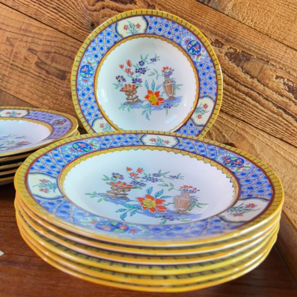 Minton Chinese Garden handpainted soup bowls